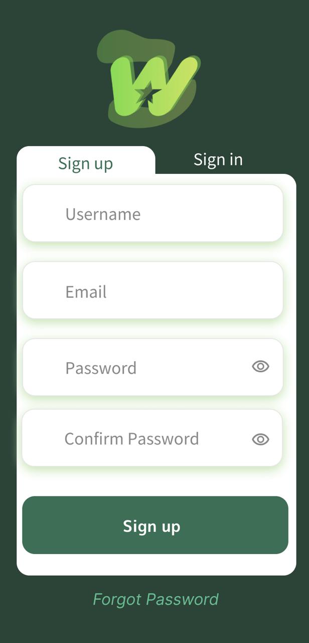 Sign Up Screen